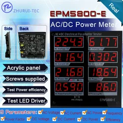 ZHURUI EPM5800-E voltmeter power meter/ampmeter/Electrical  tester/ test Power Supply Driver efficiency/AC 220v/DC300v/10A