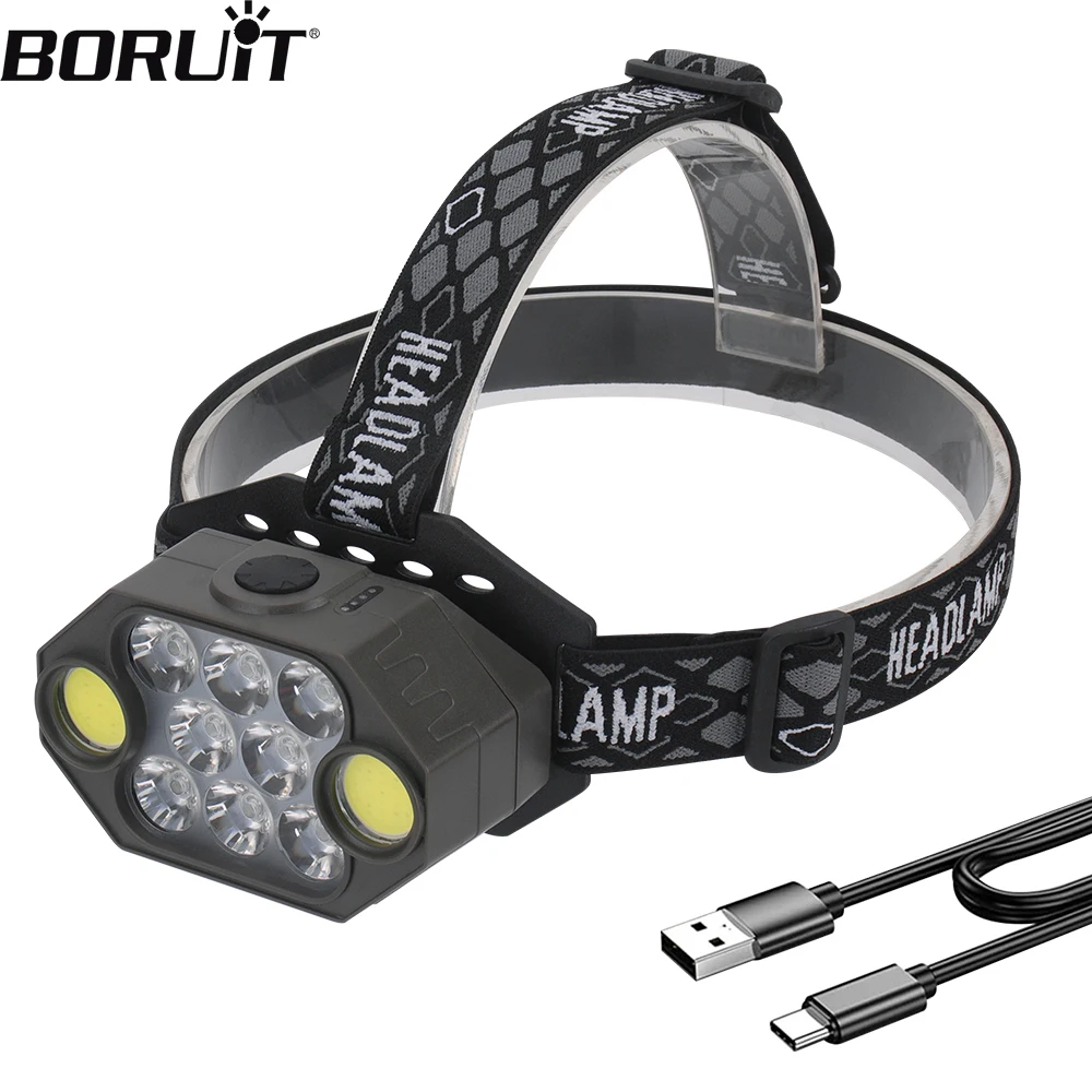 boruit-br10-led-ヘッドランプ-1200-lm-type-c-充電式ヘッドライト-6-モード防水ヘッドライト釣りキャンプ狩猟用