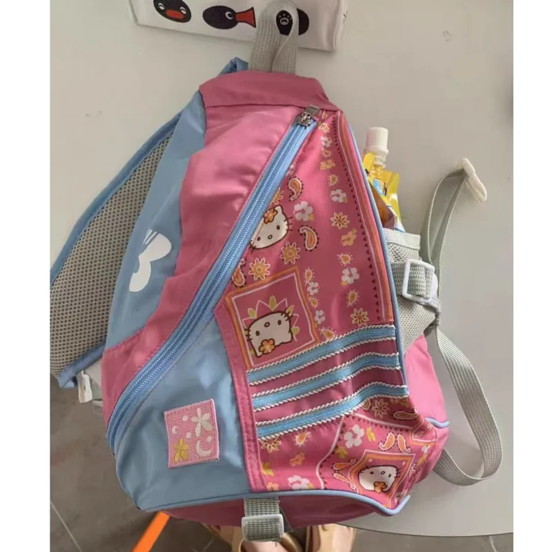 Y2K Hello Kitty Backpack Single Shoulder Backpack Vintage Remake Printing Bow And Arrow Bag For Girl Birthday New Year Gifts