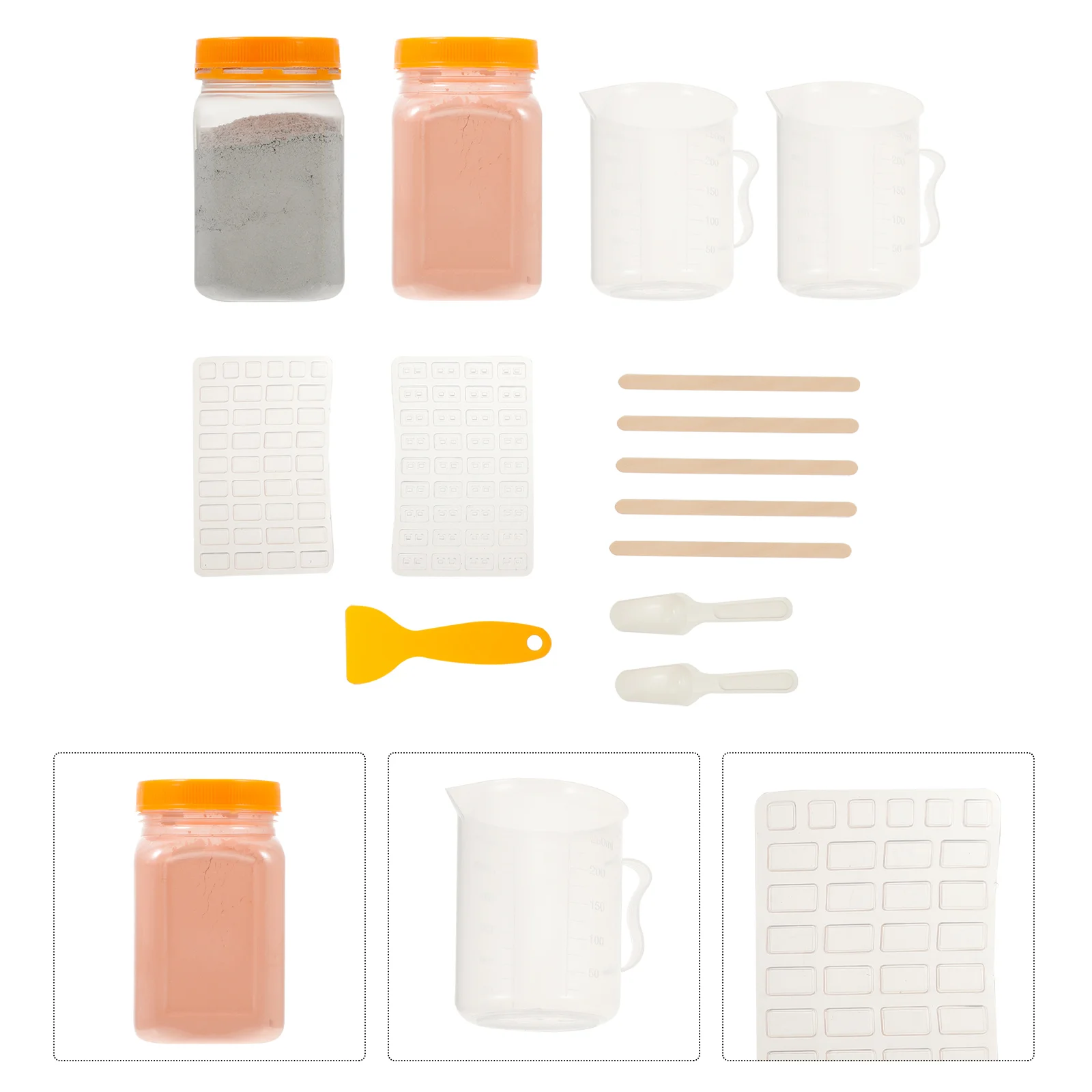 

Mini Red Bricks Mold Set Kids Tools DIY for Sand Table Decorate Building Model Materials