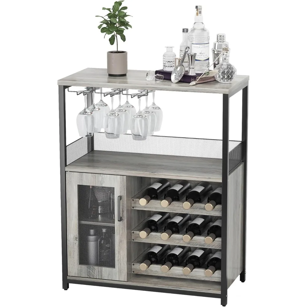 Esszimmer-Sideboard mit Kaffeebar, Weinregal und Glashalter