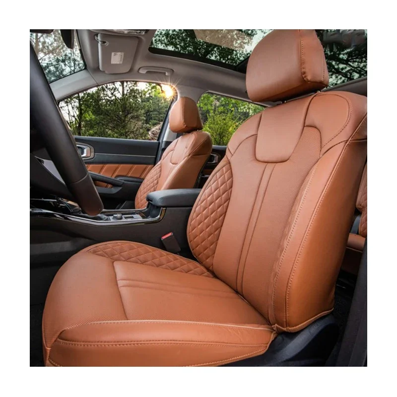 

Автомобильные аксессуары по индивидуальному заказу, чехлы на сиденья, кожаные, только 5, сиденья для KIA Sportage Sorento Soul Seltos Niro Rio Forte Optima K5