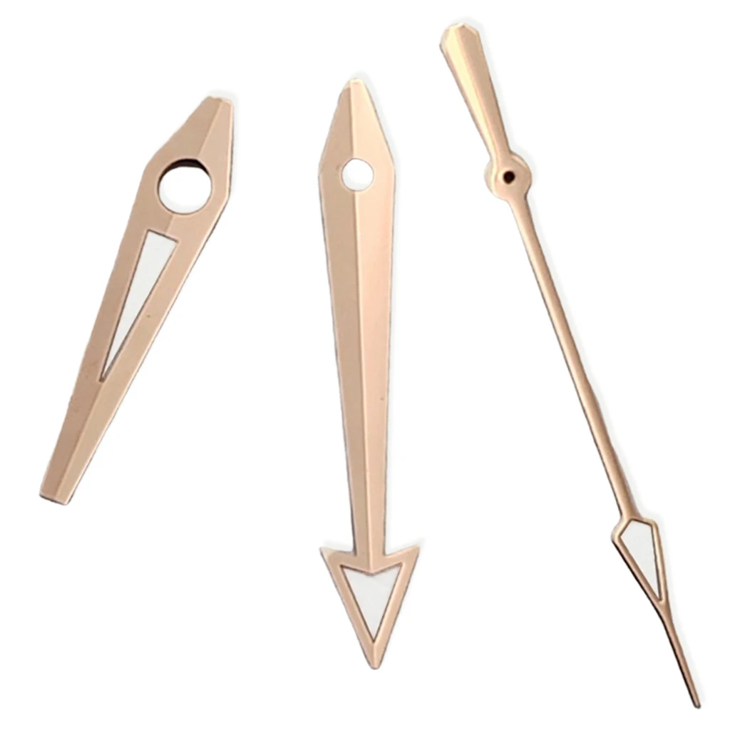 

NH35 Стрелки часов Зеленые светящиеся подходят NH35 NH36 Автоматические часы из розового золота Детали механизма