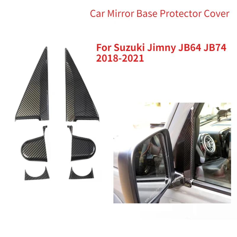 abs-carbon-fiber-car-mirror-base-protector-cover-trim-for-suzuki-jimny-jb64-jb74-2018-2021-car-styling-exterior-accessories