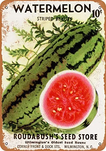 Metal Sign - Roudabush's Watermelon Seeds - Vintage Look