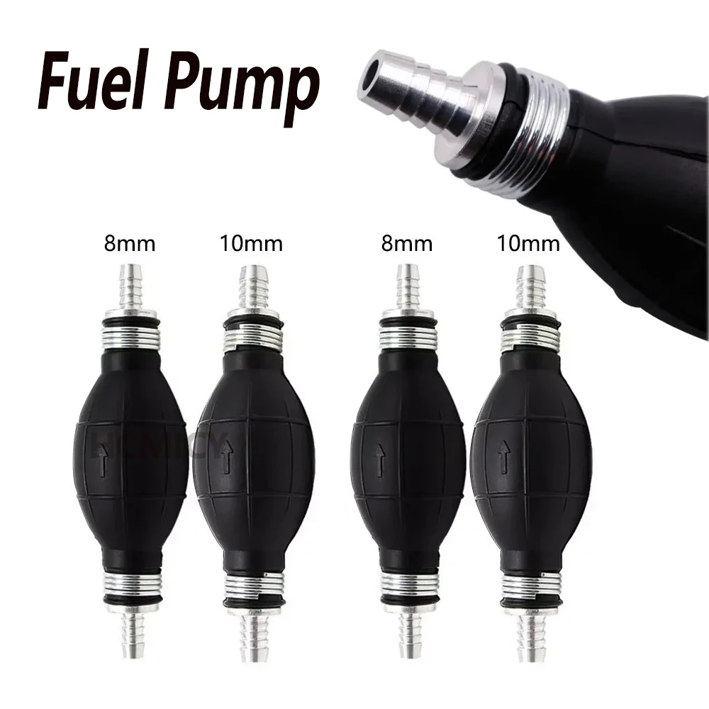 

Топливный насос 8/10 мм, резиновый алюминиевый ручной топливный насос, ручная лампа-праймер для автомобиля, мотоцикла, лодки, морской бензиновый инструмент для переноса