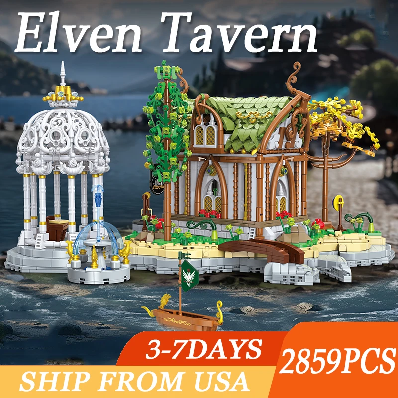 

2859PCS Elven Tavern Building Blocks Toys Sets Valley Twilight MOC Street View Bricks Model Assembling Toys For Birthday Gifts