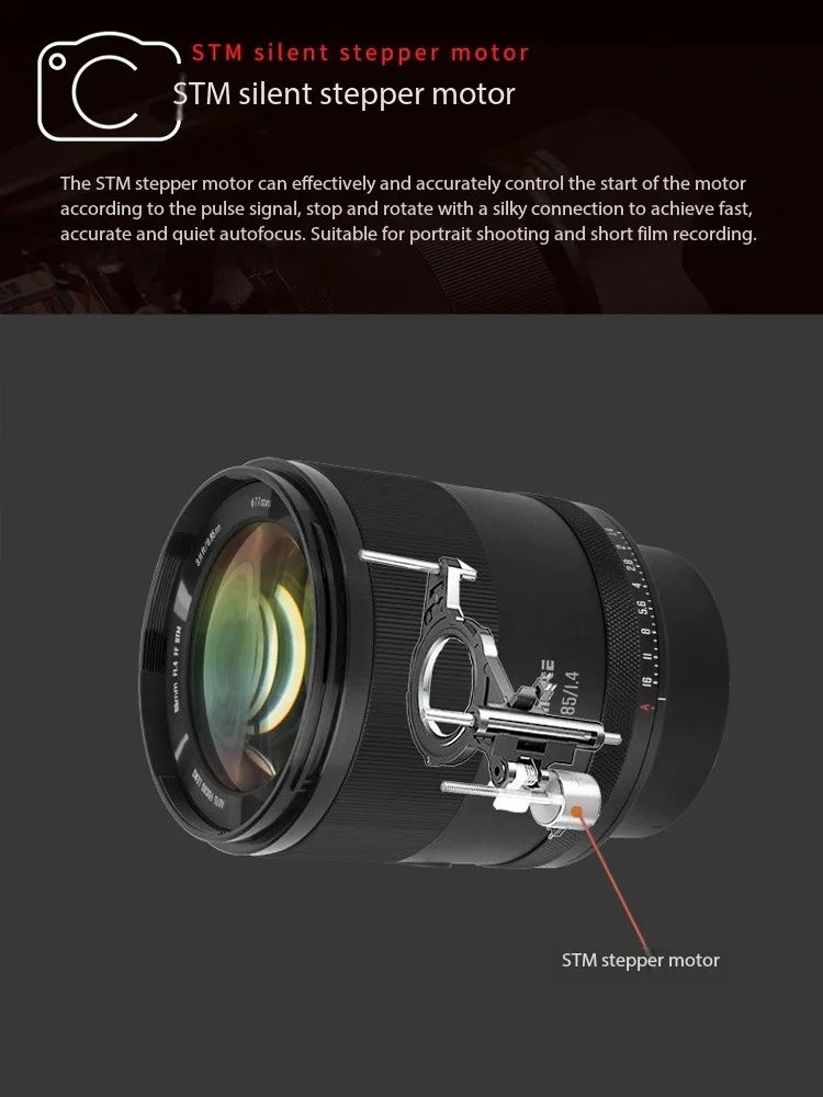 Meike 85mm F1.8 Auto Focus Medium Telephoto STM Stepping Motor Full Frame Portrait Lens for L Mount Camera