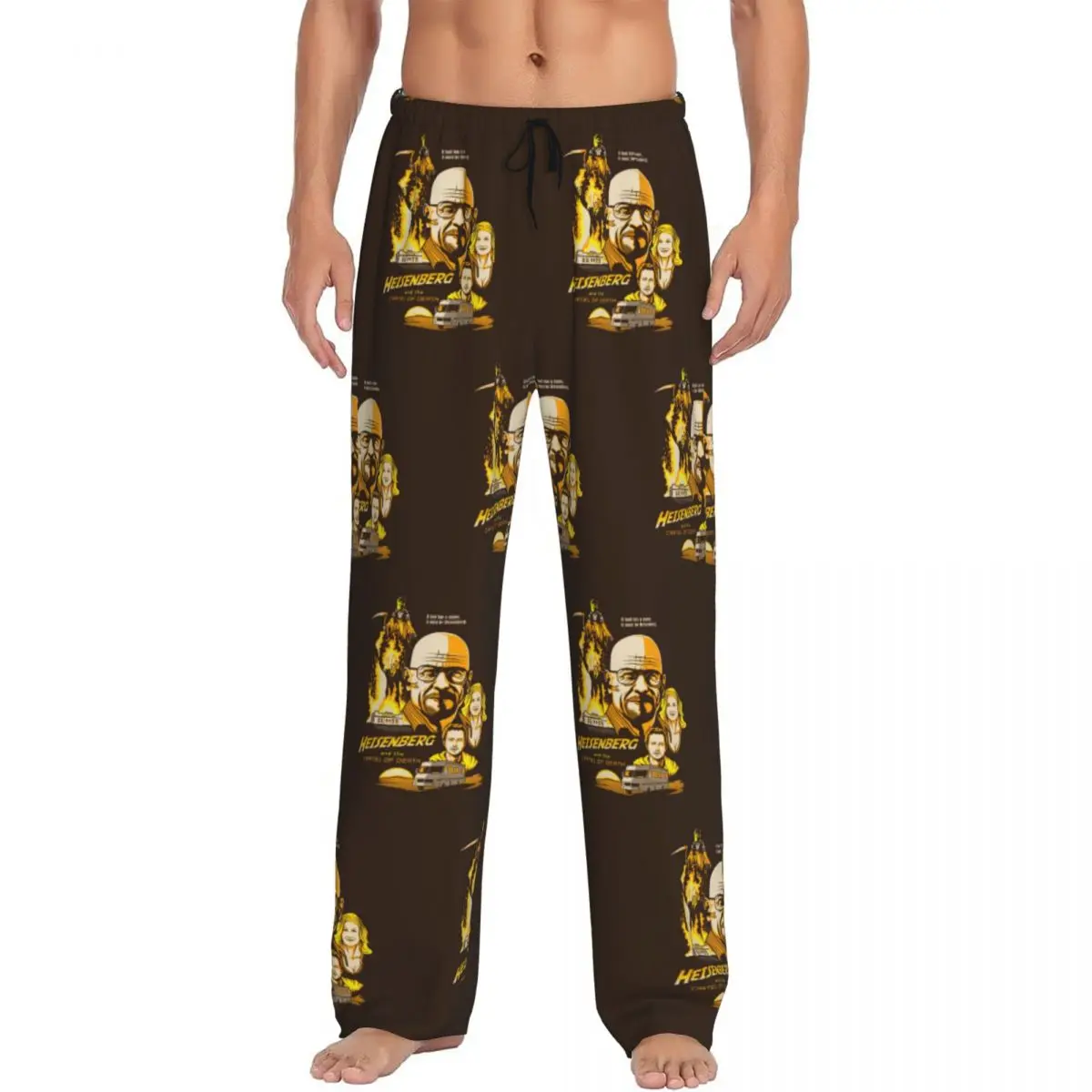 Custom Walter White Breaking Bad Pajama Pants Sleepwear Elastic Waistband Classic Heisenberg TV Sleep Lounge Bottoms Pockets