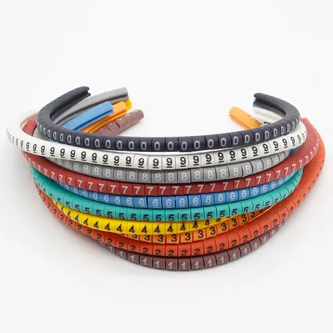 500PCS EC-0 Cable Markers 0-9 ELECAPITAL