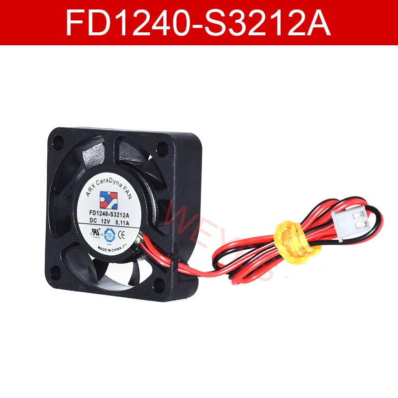 

New For ARX FD1240-S3212A DC12V 0.11A 40X40X10MM Two Lines Cooling Fan