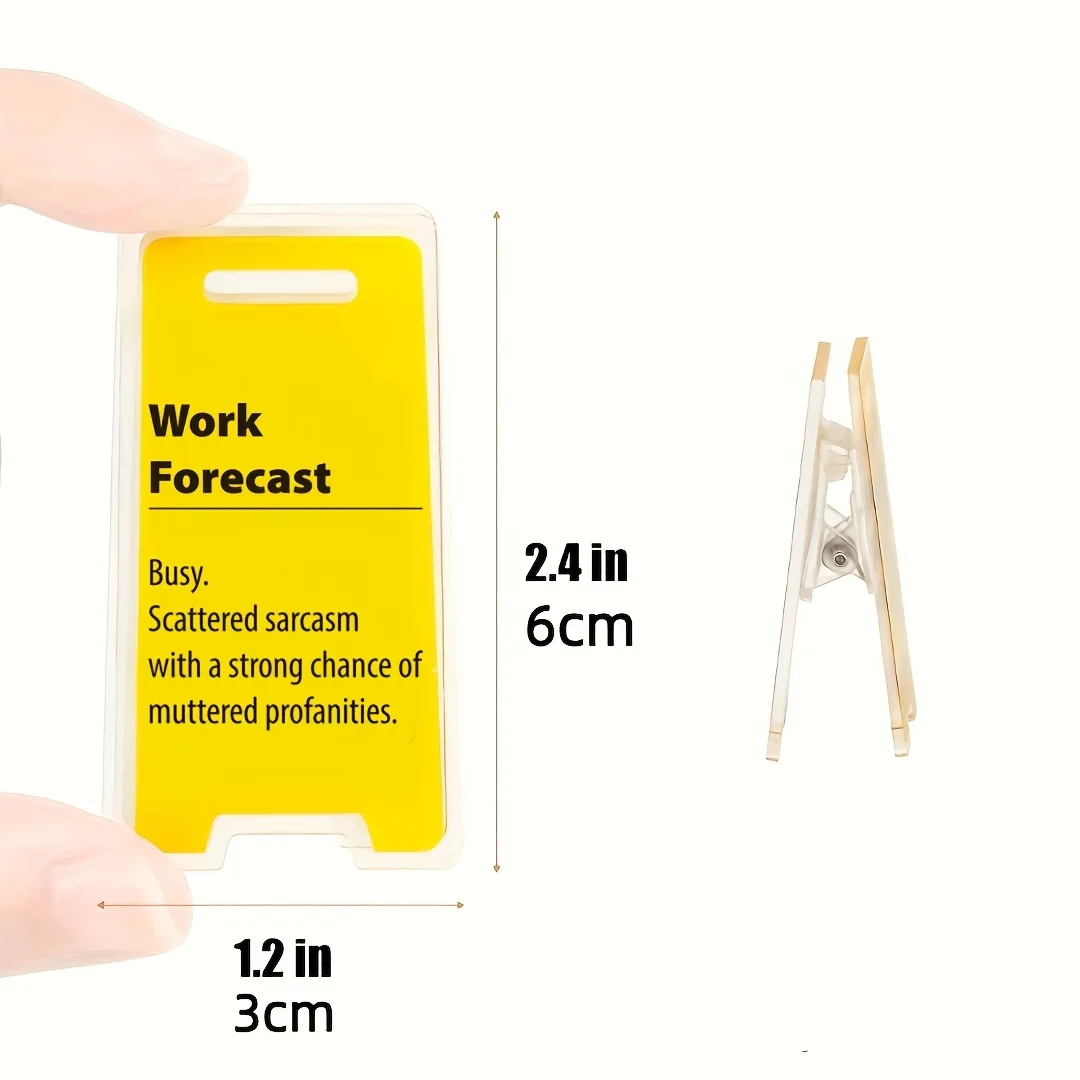 1 Acrylic Desktop Logo Note Holder, Humorous Office Decor, \