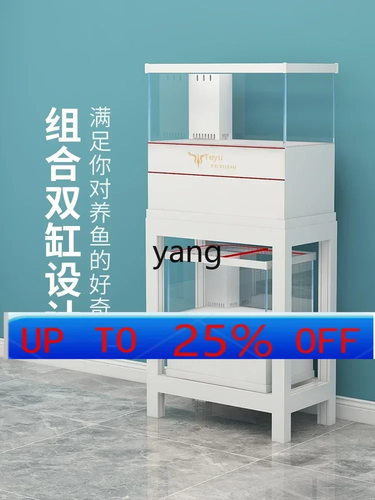 

CX Fish Tank Living Room Small Change Water Desktop Household Glass Modern Light Luxury Turtle Tank Integrated Bottom Filter