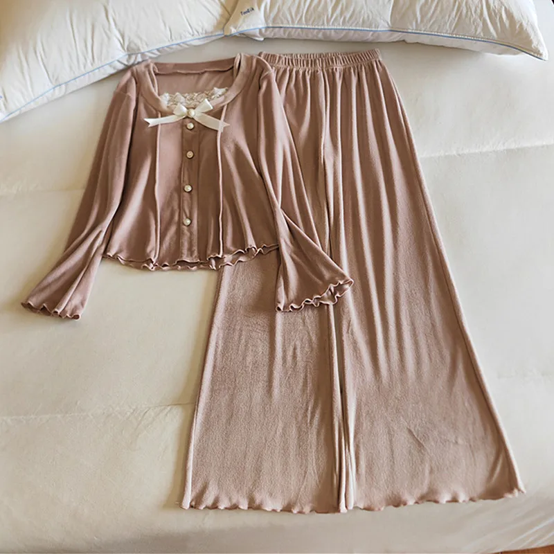 

Островная бархатная теплая зимняя ночная рубашка, домашний костюм, комплекты домашней одежды с бисером, женские элегантные женские пижамы с нагрудником и длинными рукавами для сна