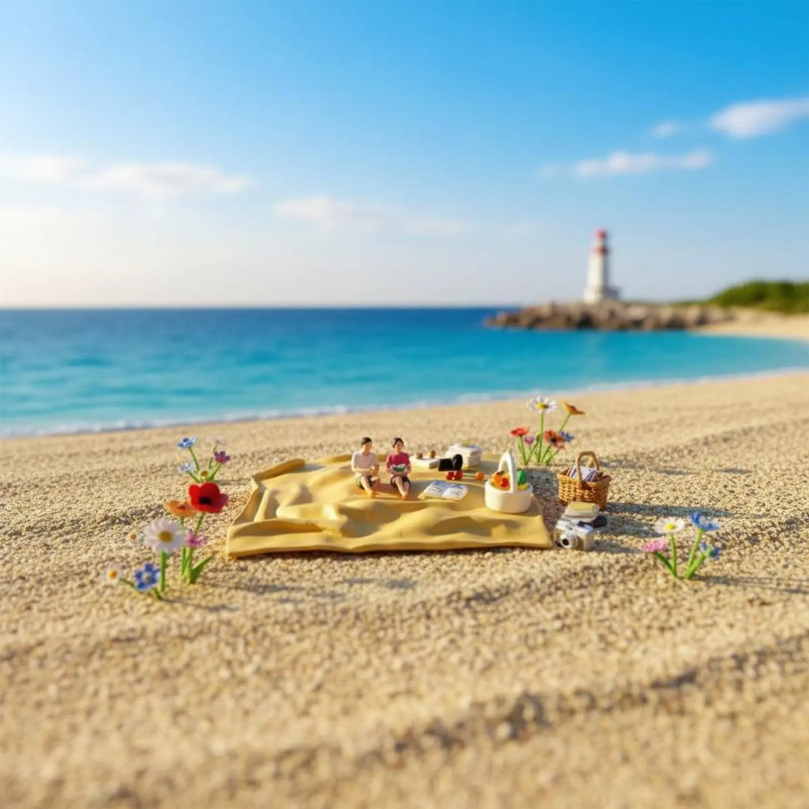 

Miniature Camping Set Detailed Camping Miniature Scene Set Miniature Beach Mat High Intricate Dollhouse Accessory Desktop