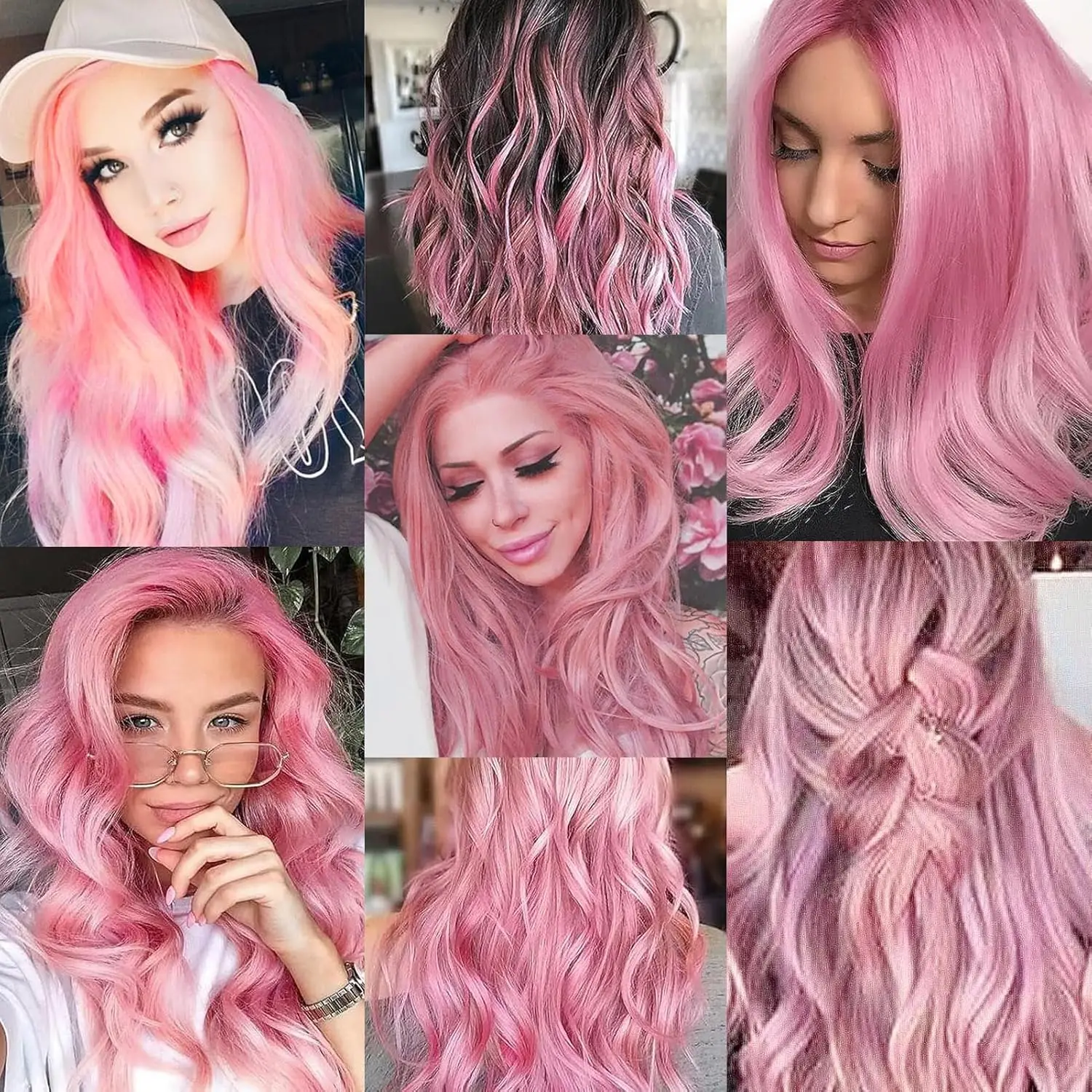 12-teilige lange, gerade, synthetische schwarze Haarverlängerungen zum Anklipsen, farbige Party-Highlights, Haarteile für Frauen, Kinder, Mädchen, Halloween – Detail 4