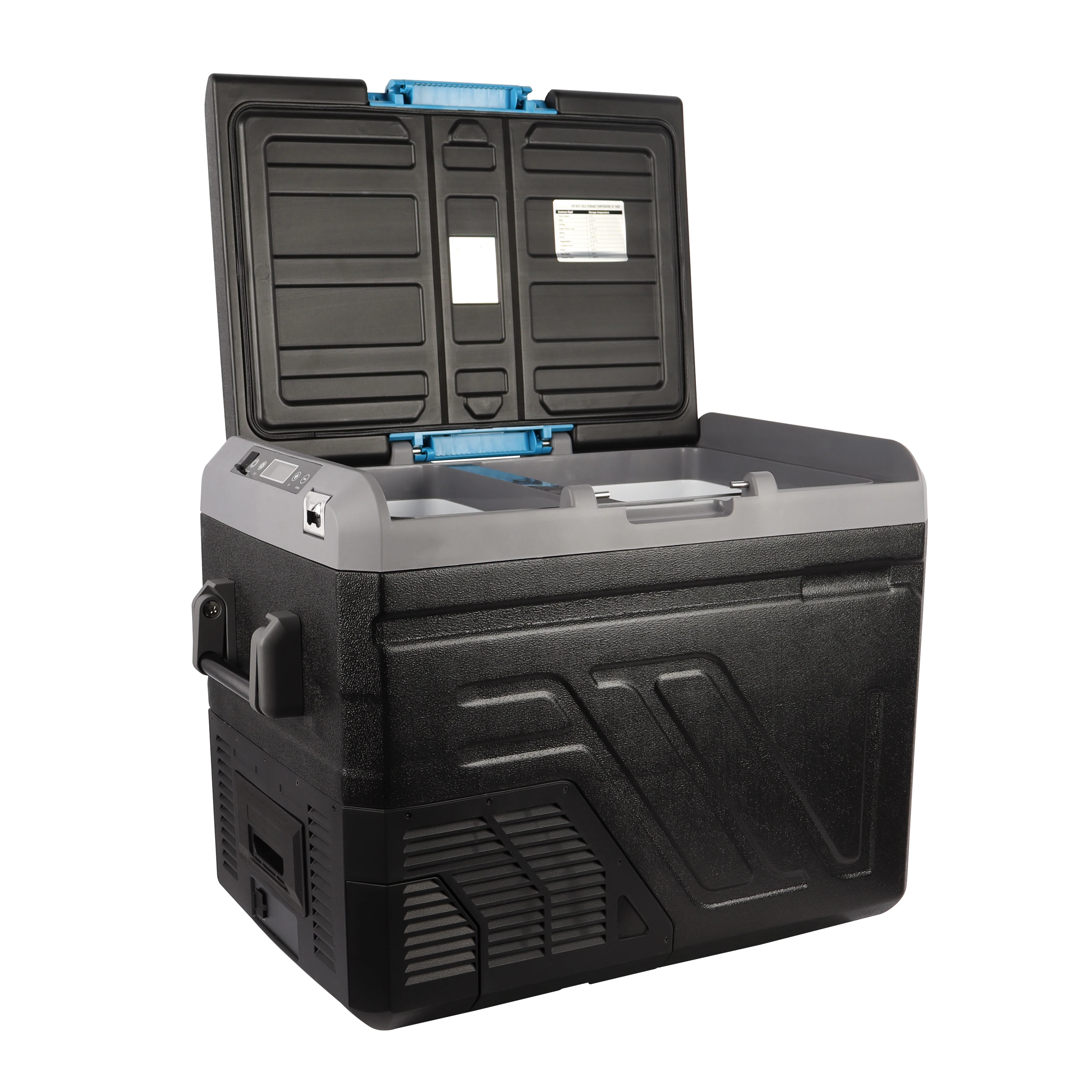 Factory OEM DC 12 Volt Home AC 220V Battery USB 50L Dual Zone Car Fridge Compressor Refrigerator Freezer