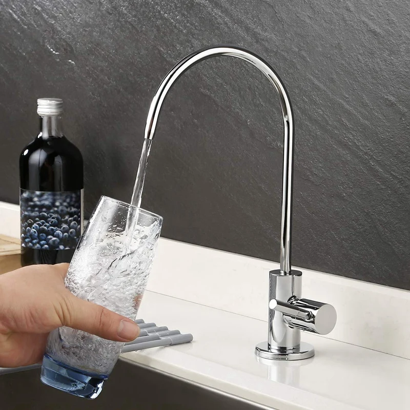 1/4 Inch Stainless Steel Faucet Water Filter Tap For Kitchen Sink Rotation Faucet Fast Connection Drinking Water