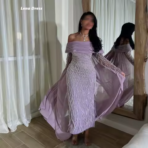 Lena Custom Made Elegant Evening Dresses for Woman Luxury Evening Dresses 2025 Beads Mermaid Wedding Guest Dress Women Ball Gown