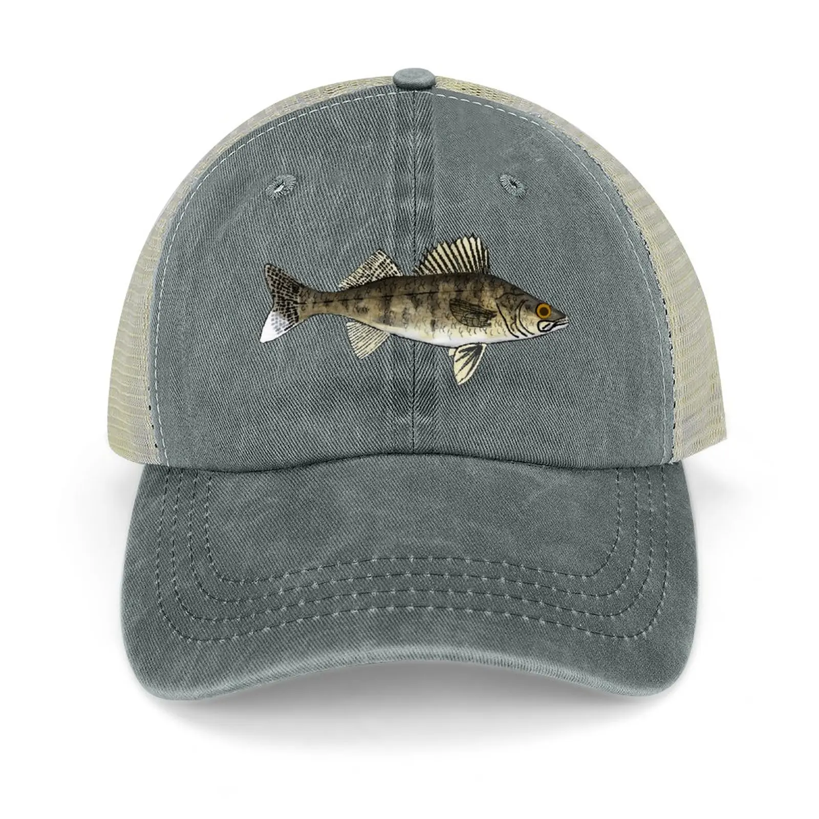 Walleye Cowboy Hat Sun Cap Snapback Cap Men Golf Wear Women'S