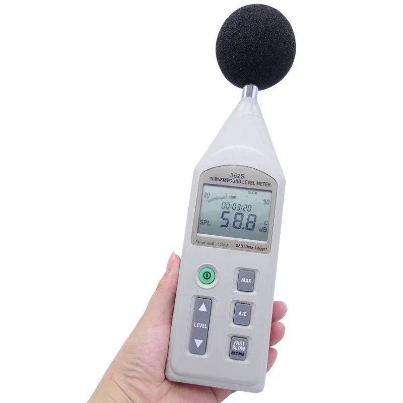 1352S Programmable Sound Level Meter 30 to 130dB (USB cable , micro SD CARD 4GB)