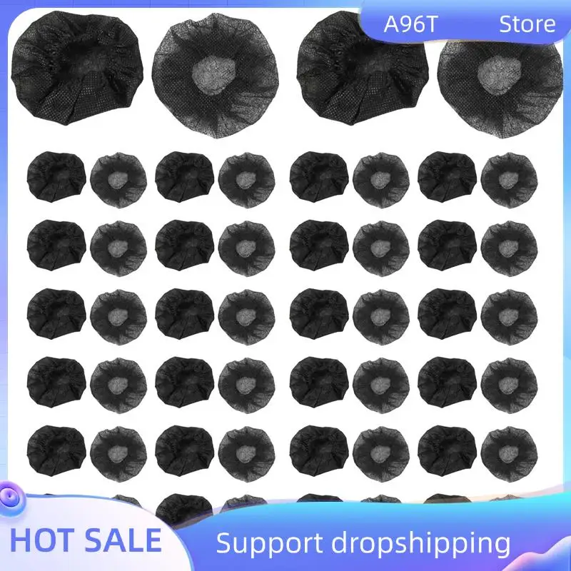 

A96T 1200 Pcs Black Disposable Microphone Covers Karaoke Anti-Splash Mic Cover Dust-Proof Accessories