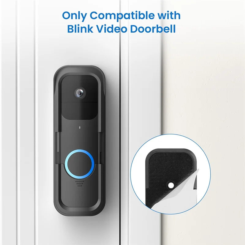 Doorbell Mount,Adhesive Doorbell Mount No Drill Bracket Holder For Blink Video Doorbell,Not Block Doorbell Motion Sensor-B51B