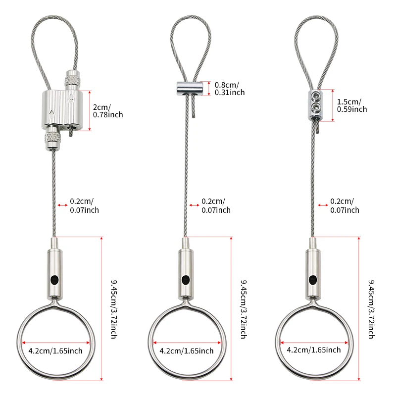 2mm steel cable hanging rope, steel wire rope hanging code fixed, hanging billboard/picture frame/potted plant
