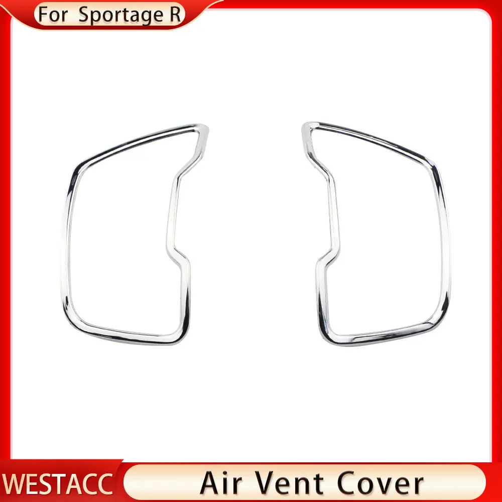 A/C Vent Cover Sticker Trim for Kia Sportage R 3 SL LHD 2011 - 2015 Air Conditioning ABS Chrome Car Interior Accessories