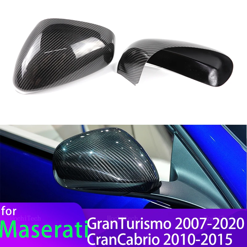 Real Carbon Fiber Mirror Cover Car Side Mirror Cap Cover Shell For Maserati GT Gran Turismo GranTurismo 07-20 Gran Cabrio 10-15