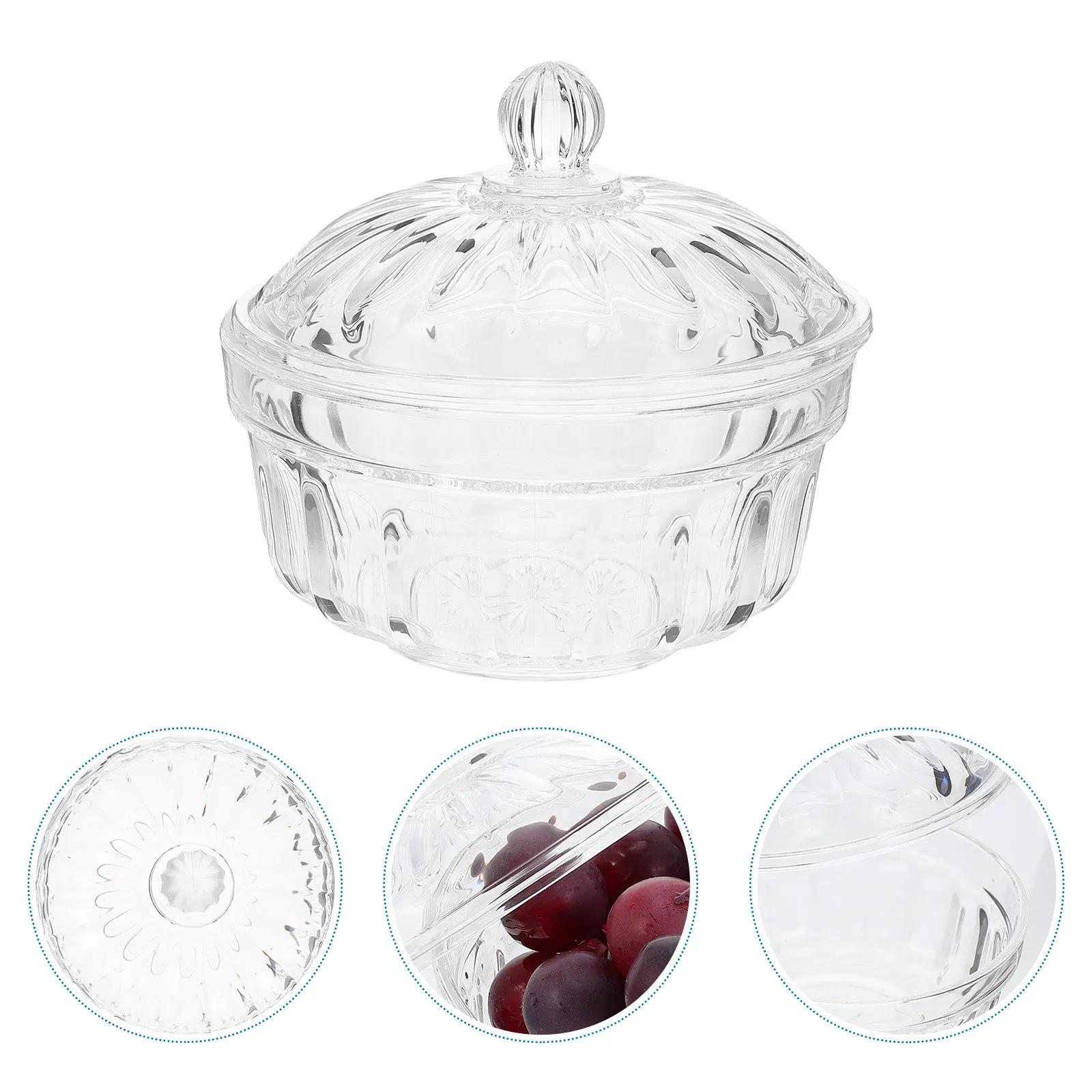 Acrylic Candy Storage Jar with Lid Wide Mouth Moisture Proof Insect Proof for Dried Fruits Nuts Tea Snacks Desktop Organizer