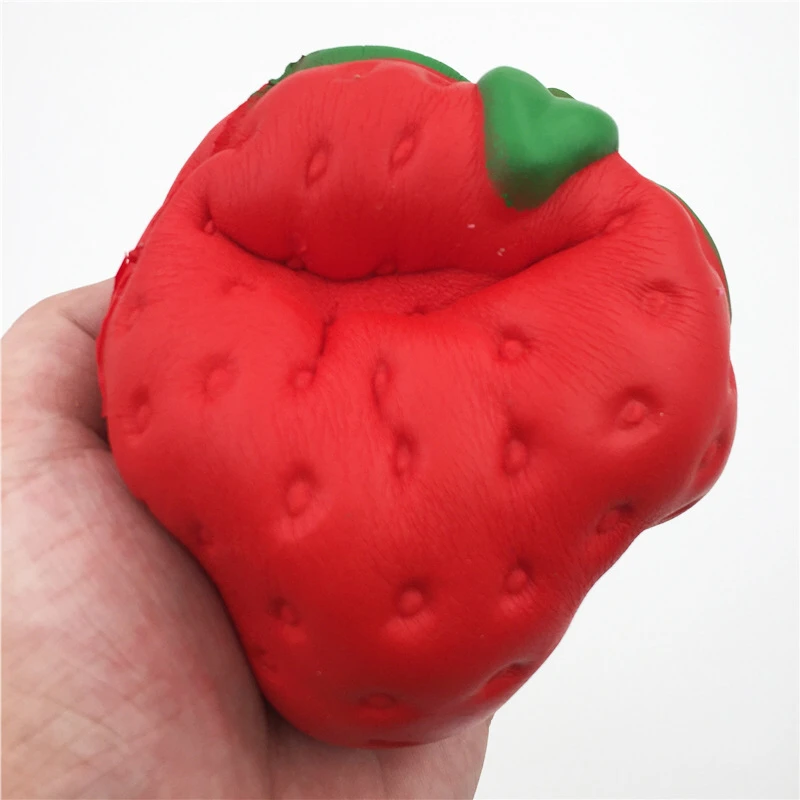 Jumbo Erdbeer-Squishy-Spielzeug, langsam aufsteigend, Antistress für Erwachsene, Anti-Angst-Fidget-Spielzeug, ungiftig, zum Quetschen, Stressabbau, Geschenk, Neu