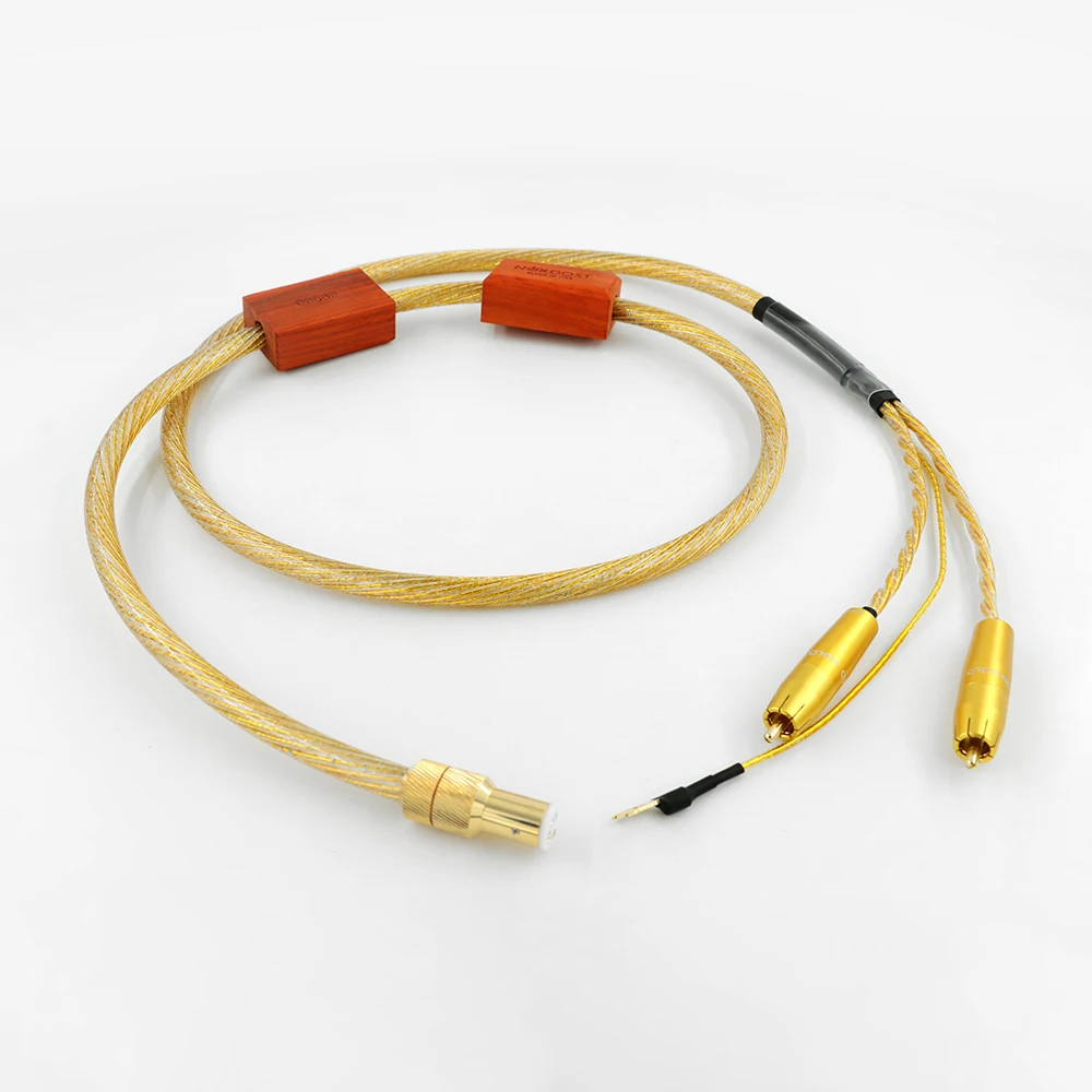CABLE TONEARM GOLD PHONO RCA Cable macho Viny HIFI