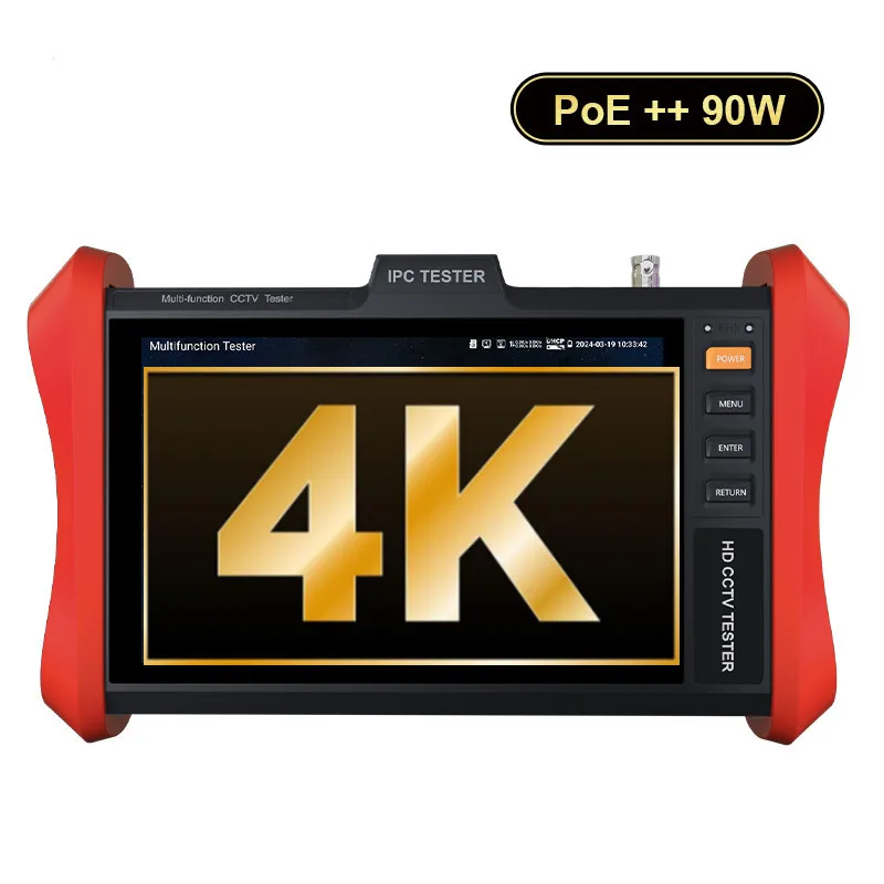 Tahlitech 8 inch POE++ 90W SFP 4K H.265 IP Camera CCTV Tester RJ45 Network Cable Tester CCTV IPC Tester 4K HD Camera Monitor