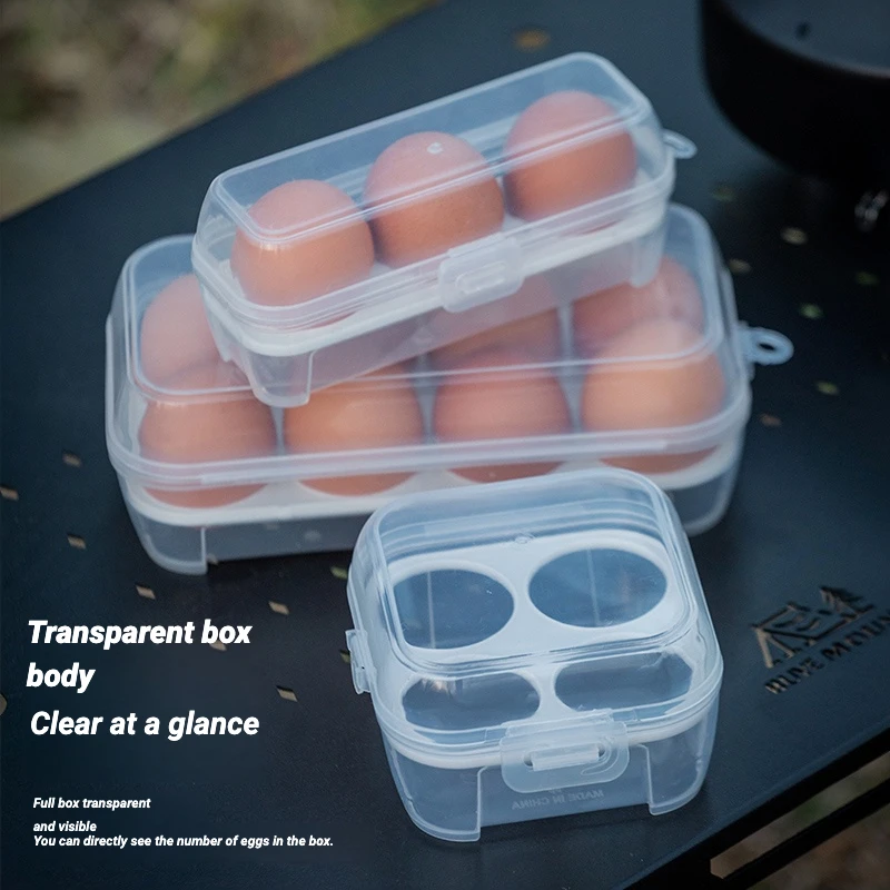 

Outdoor Egg Storage Box, Egg Holder, Shockproof Portable Transparent Plastic Box, 8/3 Grid Packaging Box