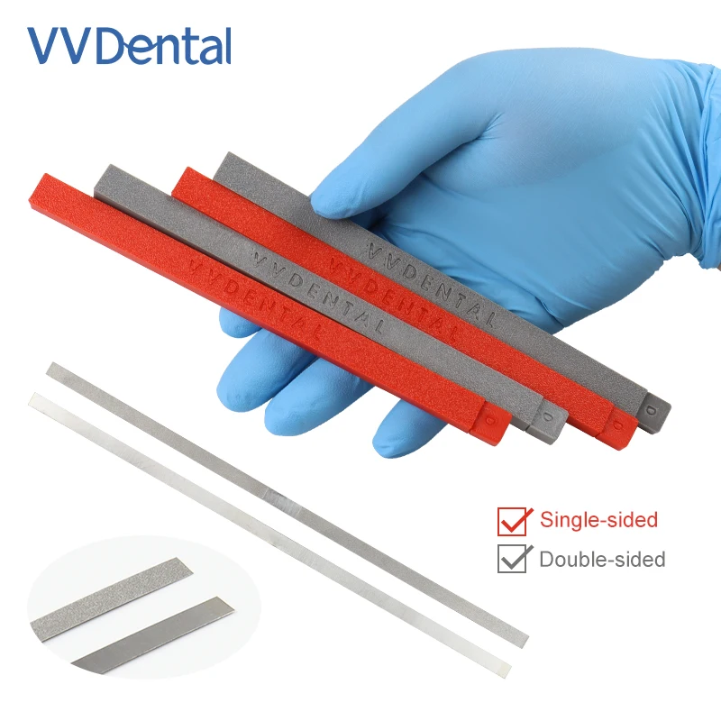 Dental IPR Metal Polishing Strip Single Double Sided Orthodontic Resin Repair 134℃ Autoclavable Easy Open Package