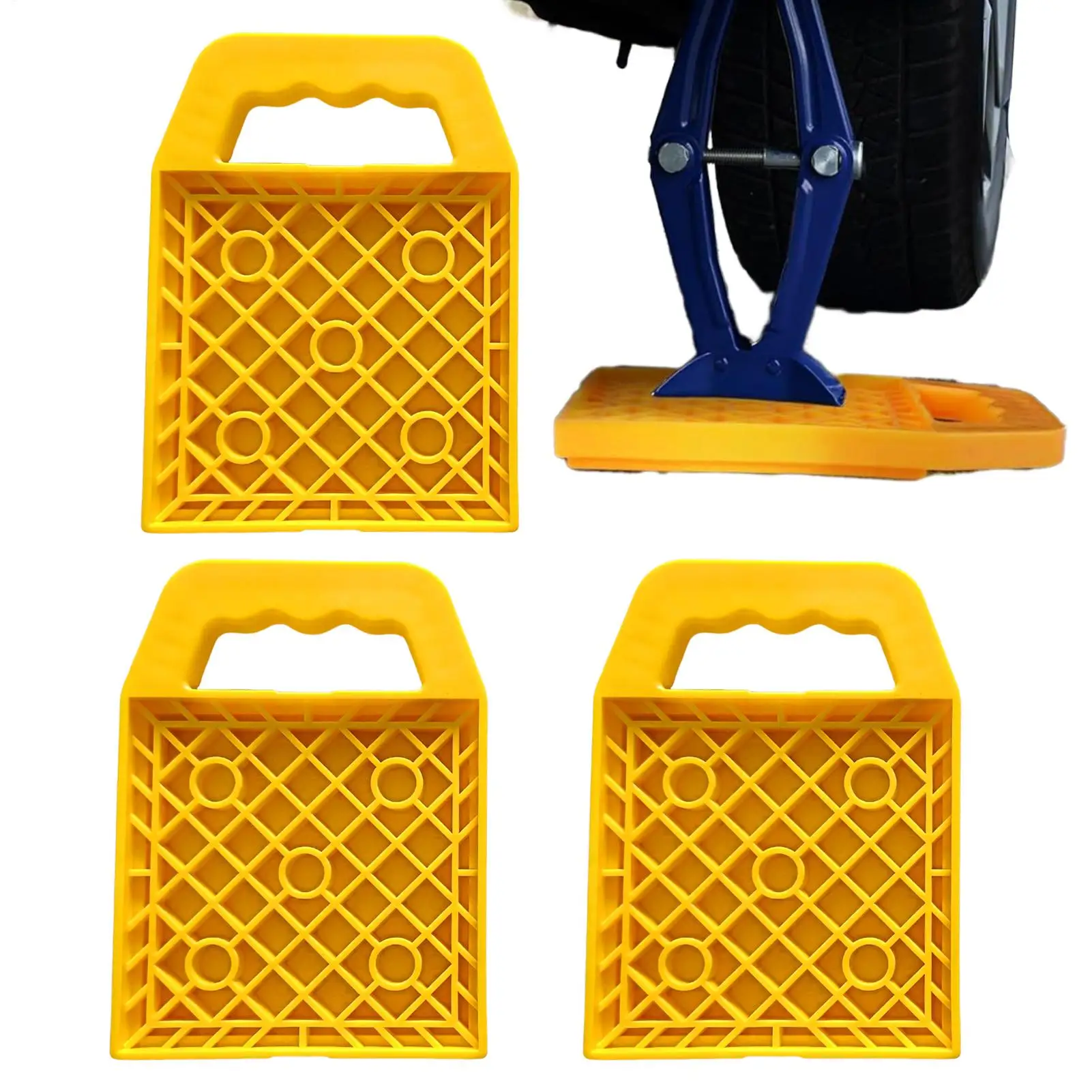 RV Jack Pads Camping Travel Trailer 4-Piece Set RV Leveling Blocks RV Stabilizer Bracket Pad Suitable forCamper Caravan Trailer