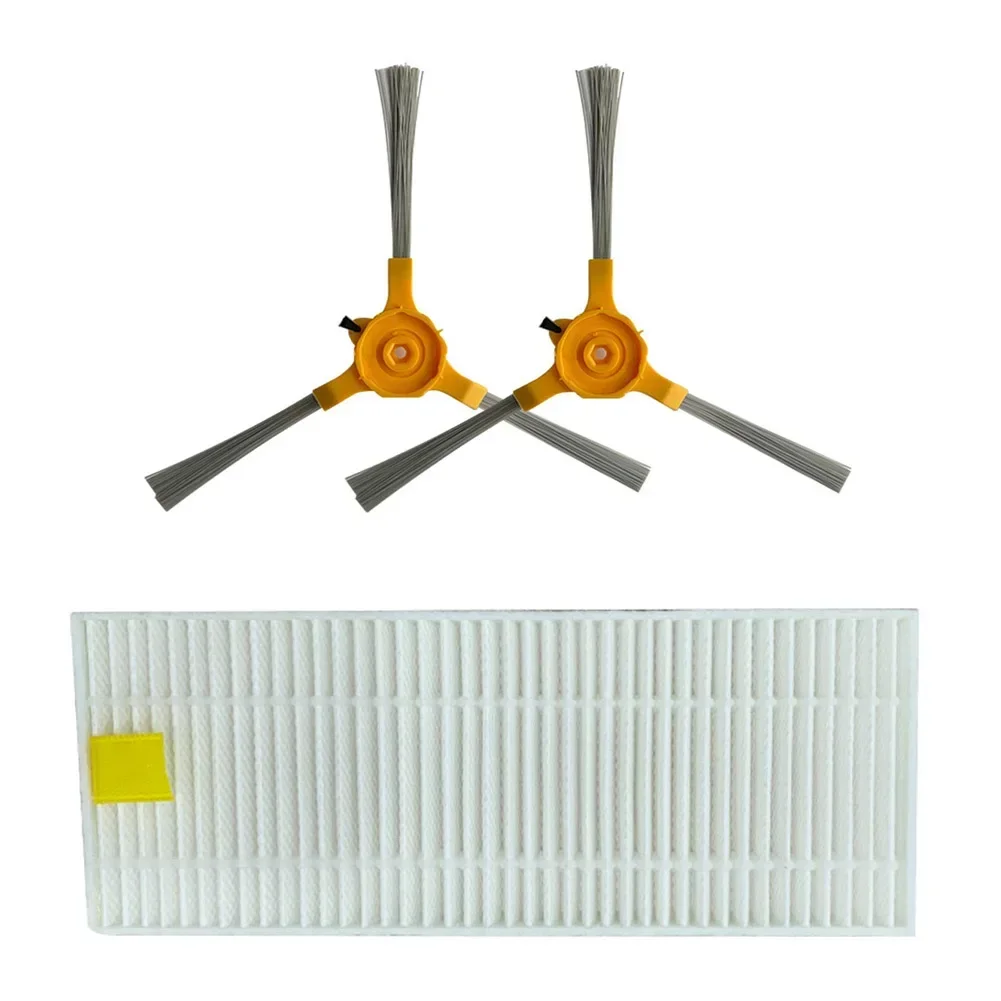 2Pcs Side Brushes & 1Pc Filter For Force Essential Robotic Vacuum Cleaner Household Cleaning Appliance Spare