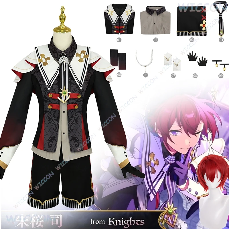 

ES Ensemble Stars Suou Tsukasa Shinobu Sengoku Knights Game Cosplay Costume Uniform Roleplay Ball Gown Fancy Ouji Style Clothes