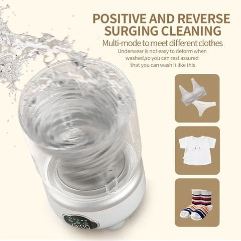 Mini Wireless Laundry Cup for Travel Family-style Dormitory Use Multiple Modes Type-C Charging Portable Smart Cup