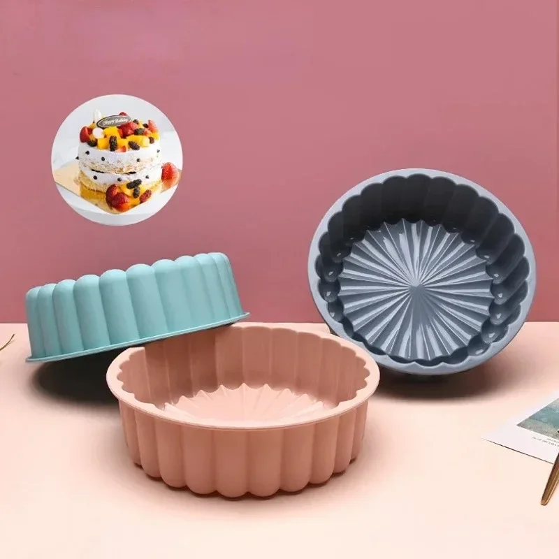 

Kitchen Silicone Moulds Silicone Round Pan Charlotte Cakes Baking Pan Sponge Flan Mold Strawberry Shortcake Baking Pan