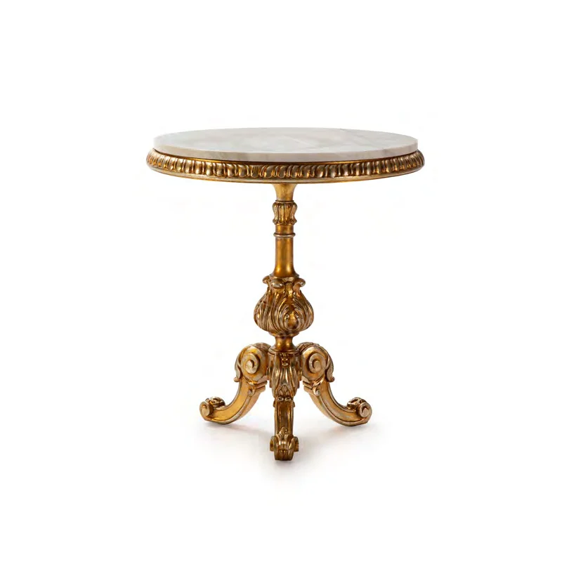 Handmade Carved Solid Wood Side Table for Classic Living Room Customized High-End Side Table for Home Use