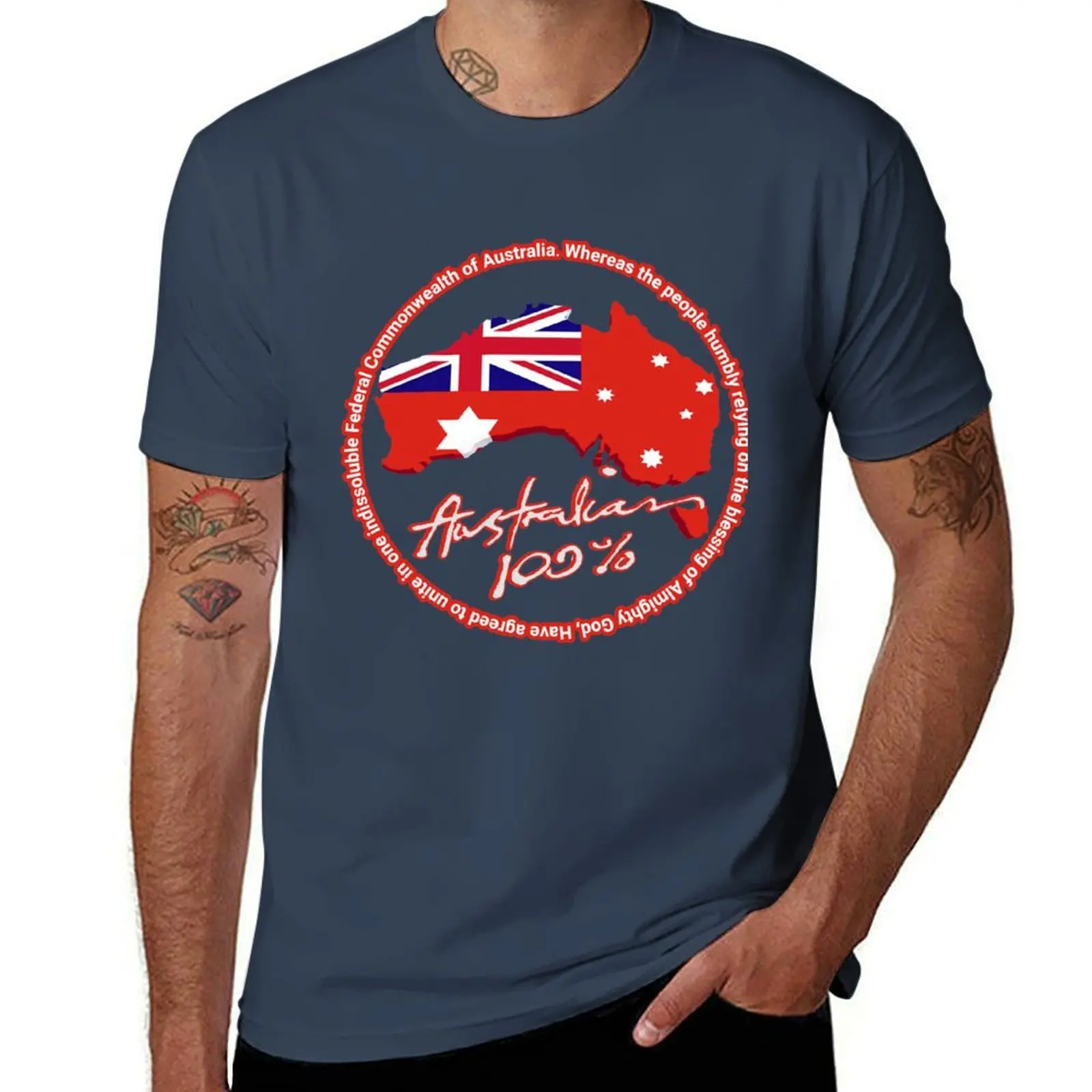 

Australian 100% T-Shirt man t shirts for men man t shirt cotton t shirts for man pack white T-Shirt