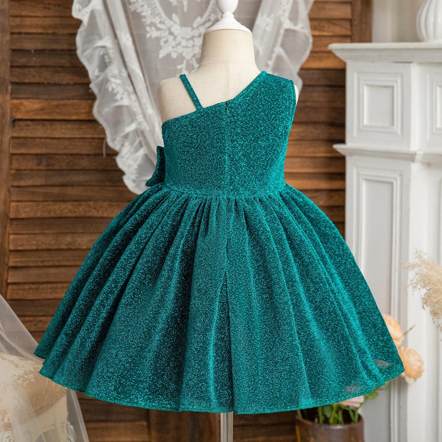 Luxury Party Dress for Girl 2024 Summer Children\'s Dresses 3-8Y Kid Birthday Prom Toddler Baptism Gown Flower Bridesmaid Dresses