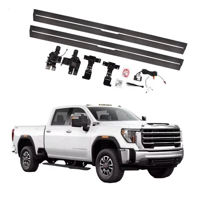 

Truck Retractable Aluminum Alloy Automatic Electric Running Board for GMC SIERRA 2DOOR 4door 14 -23 Power Side Step
