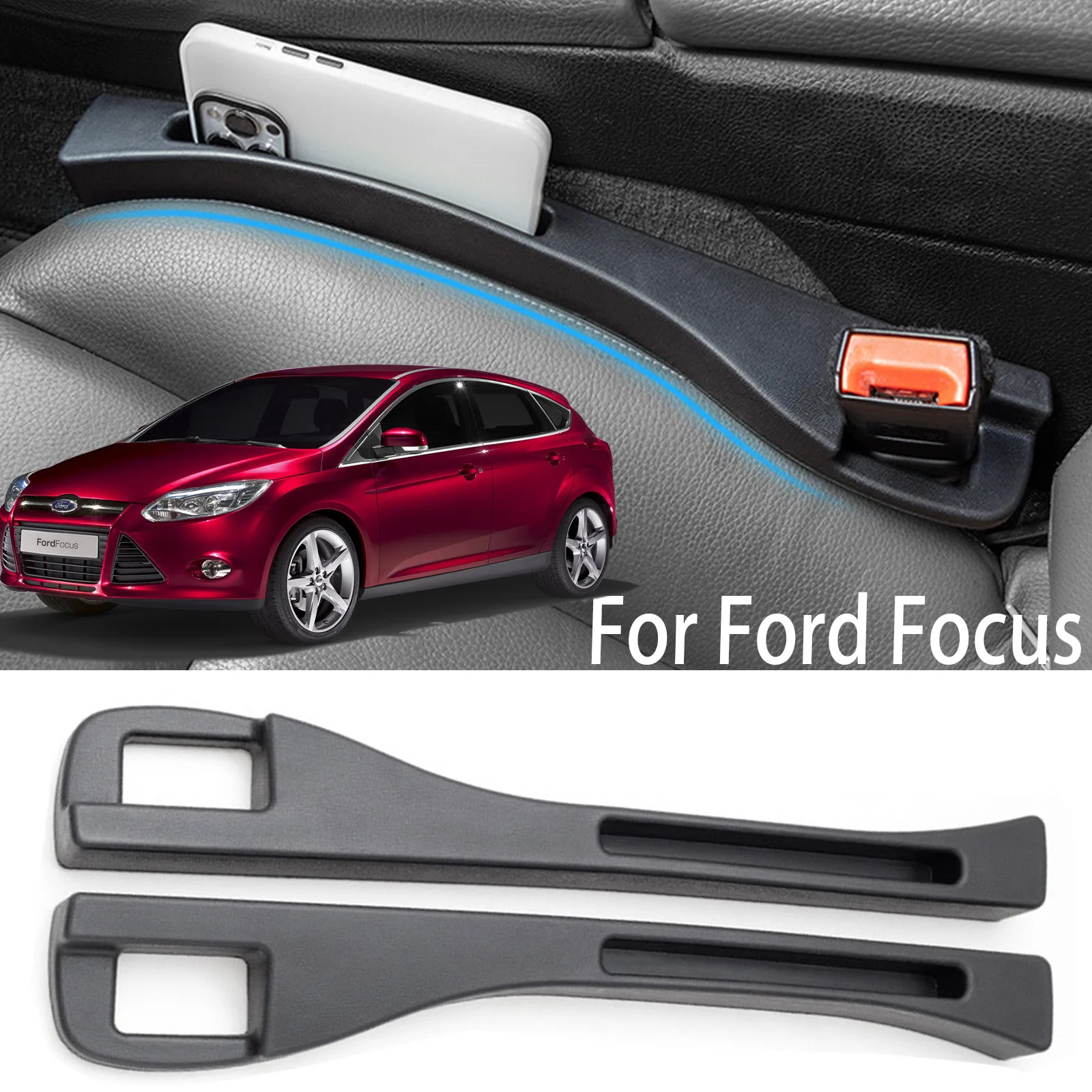 Car Seat Crevice Organizer Storage Seat Gap Filler For Ford Focus MK2 Mk2.5 MK3 Mk3.5 MK4 Mk 2 3 4 ST RS SE Sport Car Decoration