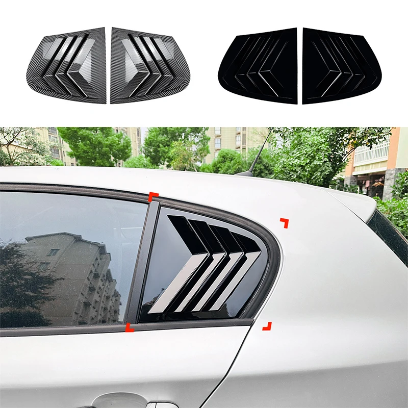 For BMW 1 Series E87 2005 06 07 08 09 10 11 Car Rear Window Side Vent Shutter Louver Cover Trim Decoration Tuning Accessories