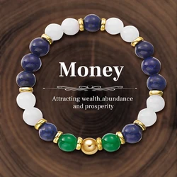 Natuursteen Armband Kristal Quartz Amethist Tijgeroog Kralen Elastische Armband Voor Vrouwen Mannen Energie Healing Sieraden Pulsera