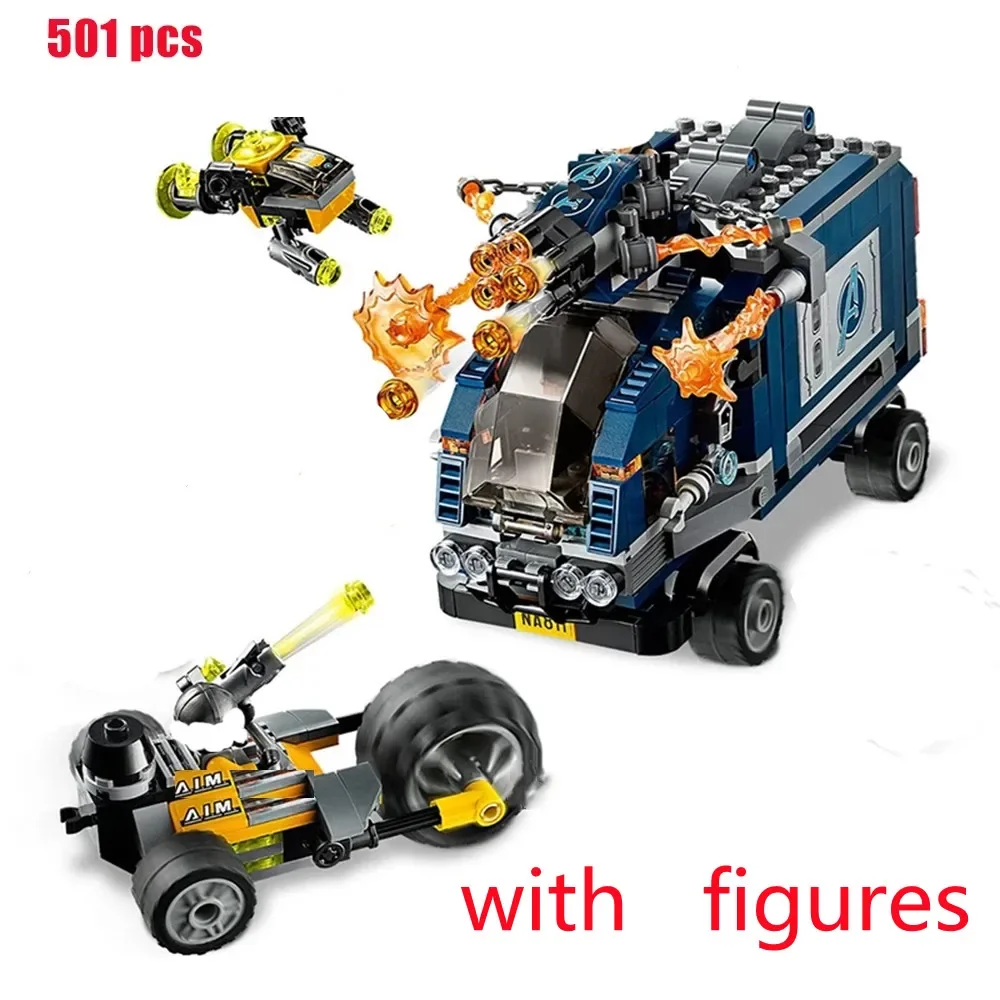 501 pz 11506 camion Take-down Building Block mattoni Creative Superhero Series compatibile 76143 modello ragazzi giocattolo regalo di natale per bambini