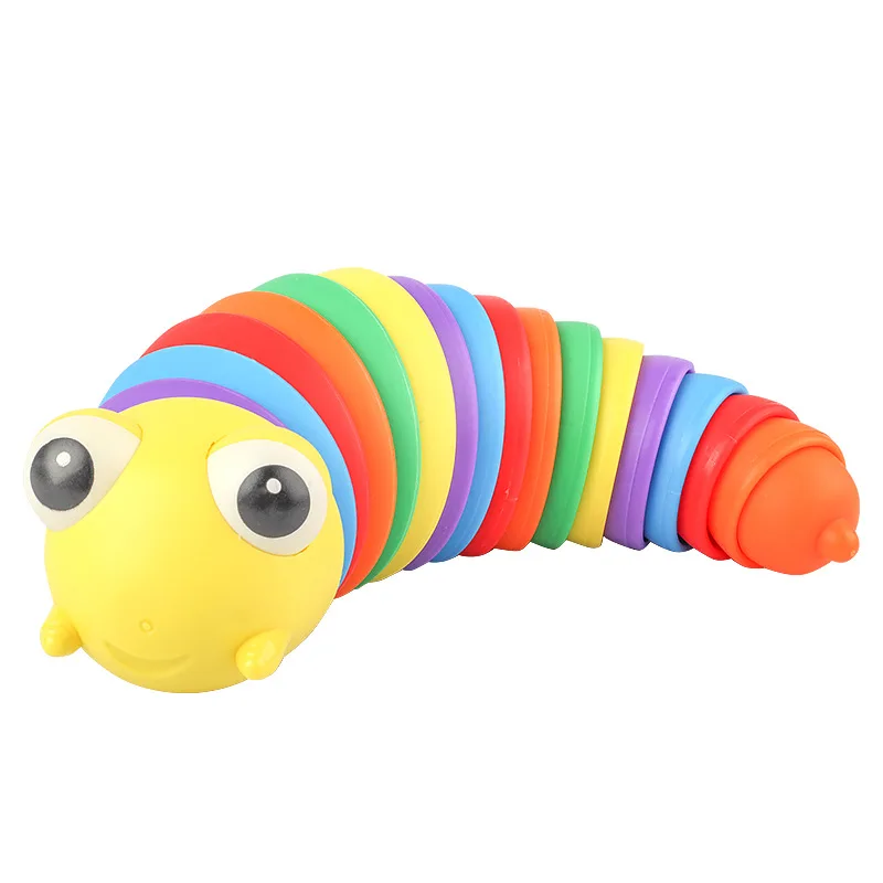 

3D Fidget Toys Colorful Large Eyed Caterpillar Slug Twist and Crawl Anti Anxiety Relief Stress Relief Children's Adult Gift